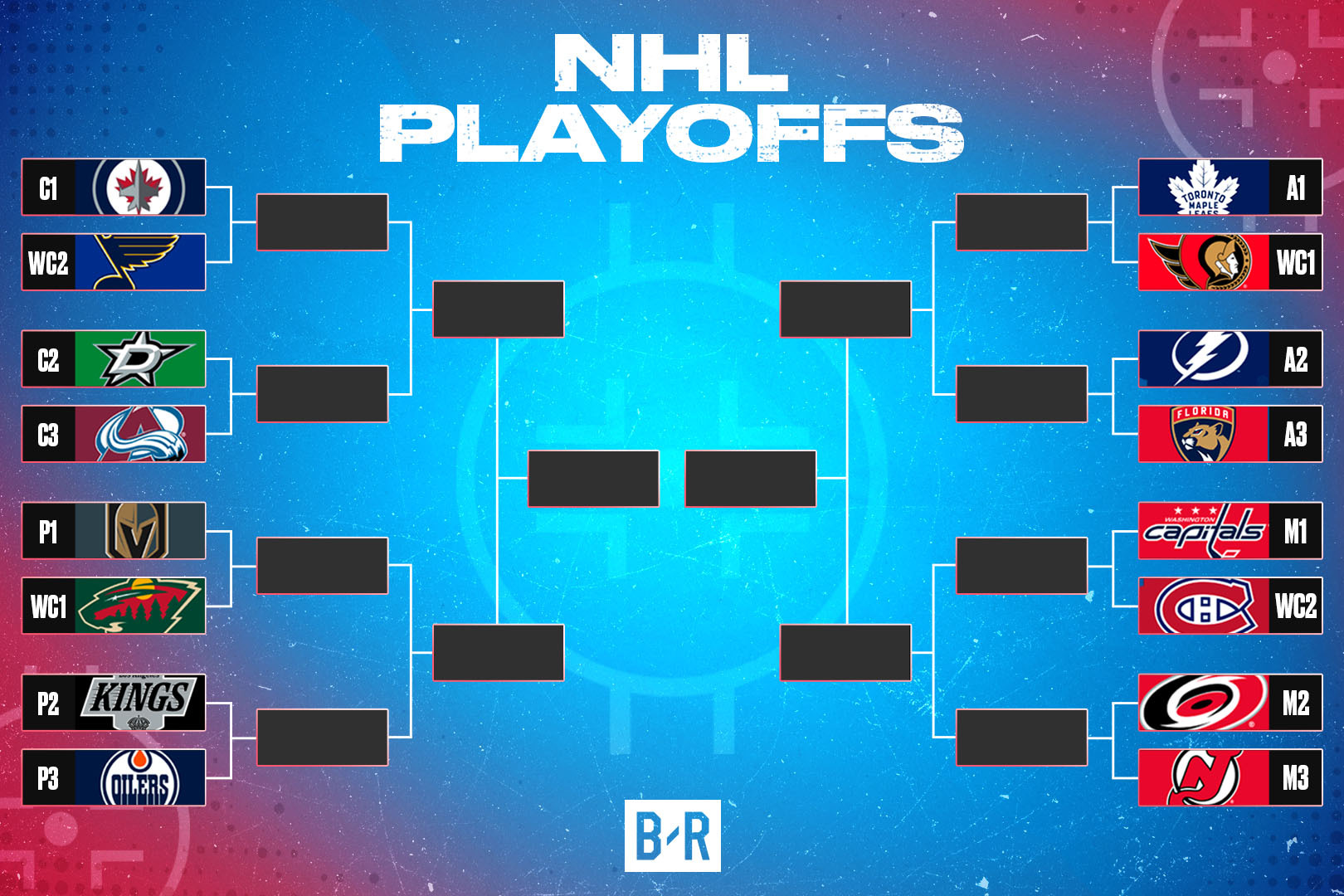 NHL playoff bracket as of April 24, 2025