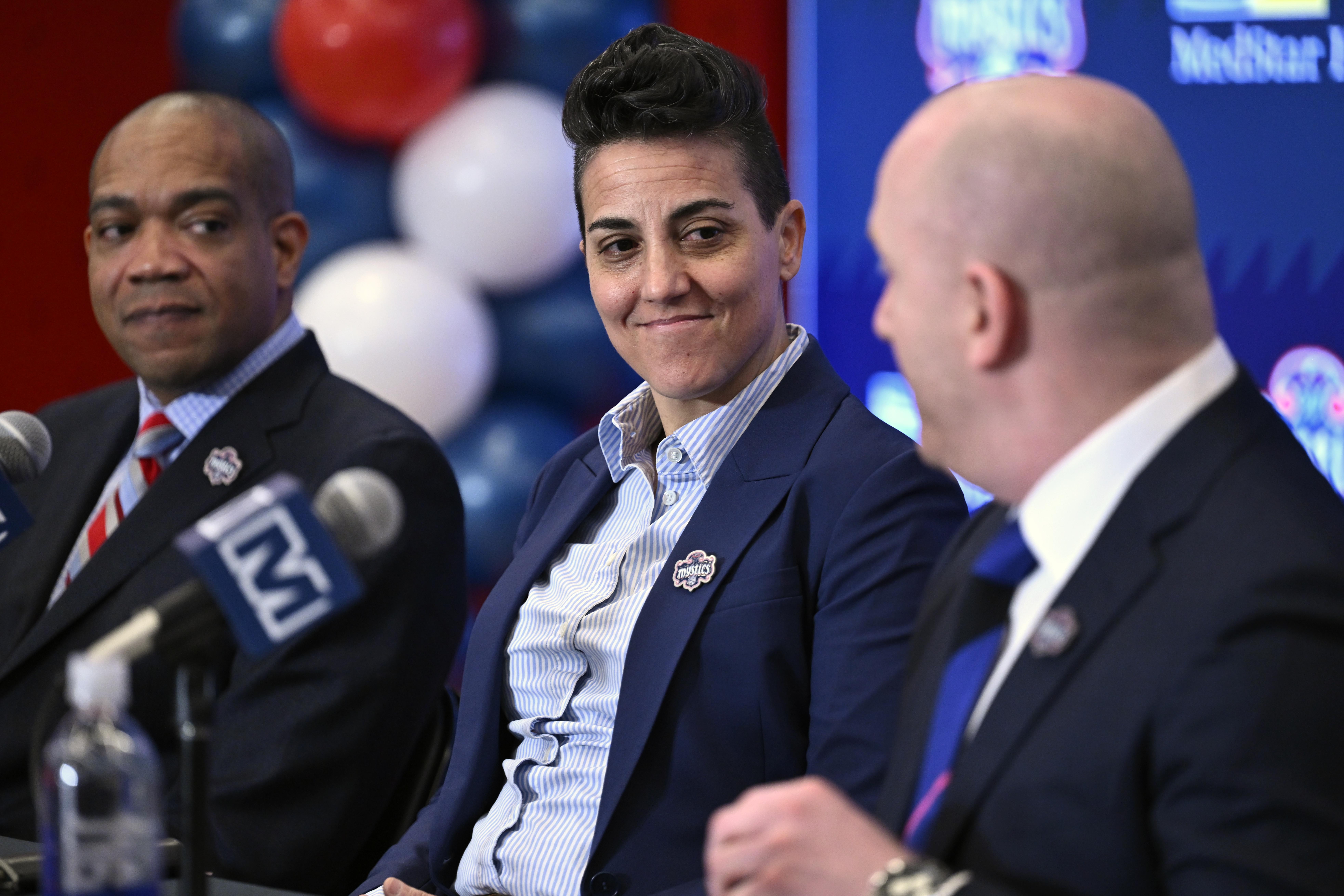 WASHINGTON, DC - FEBRUARY 12: L to R: Washington Mystics introd