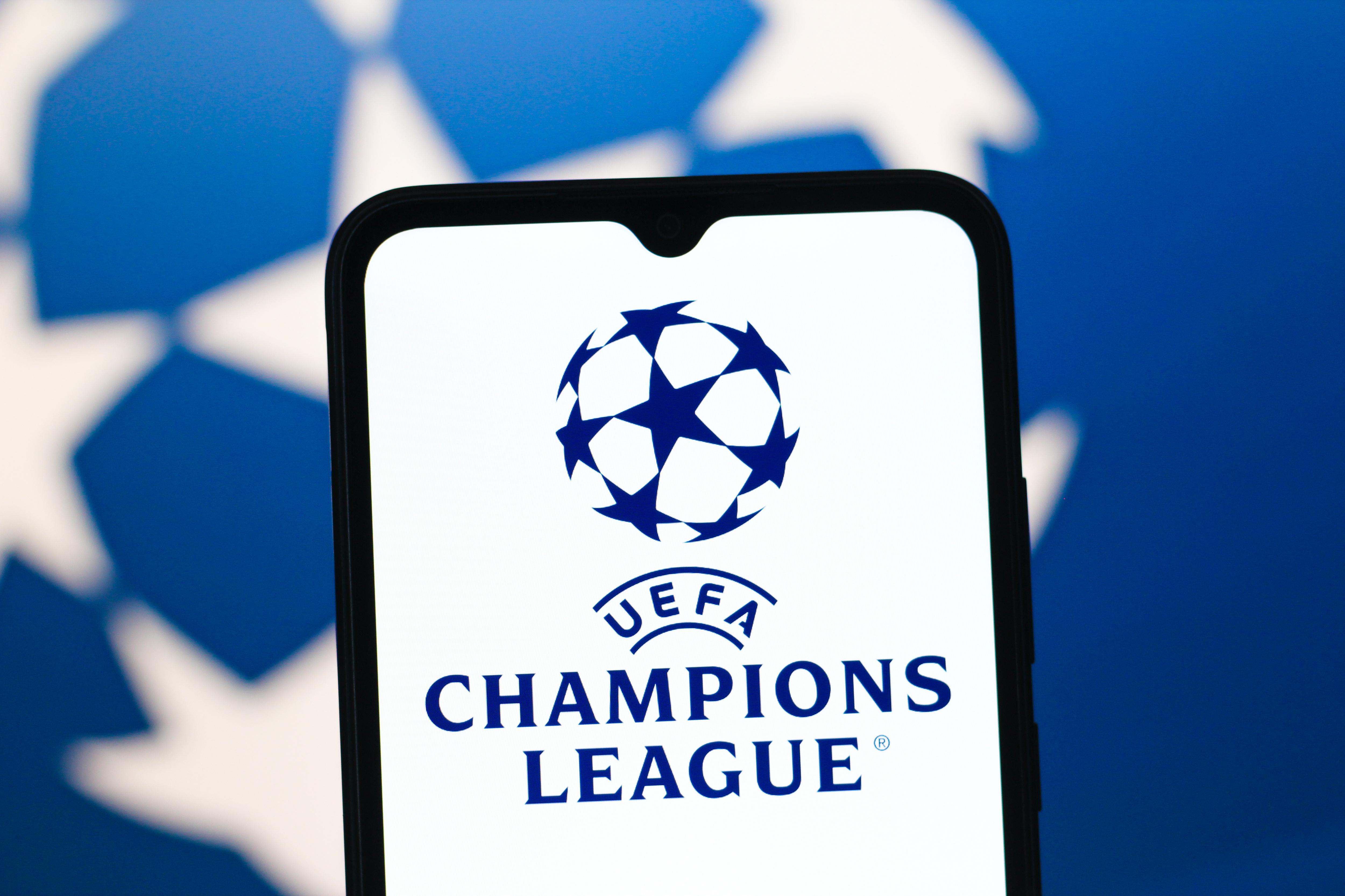 In this photo illustration, the UEFA Champions League (UCL)...