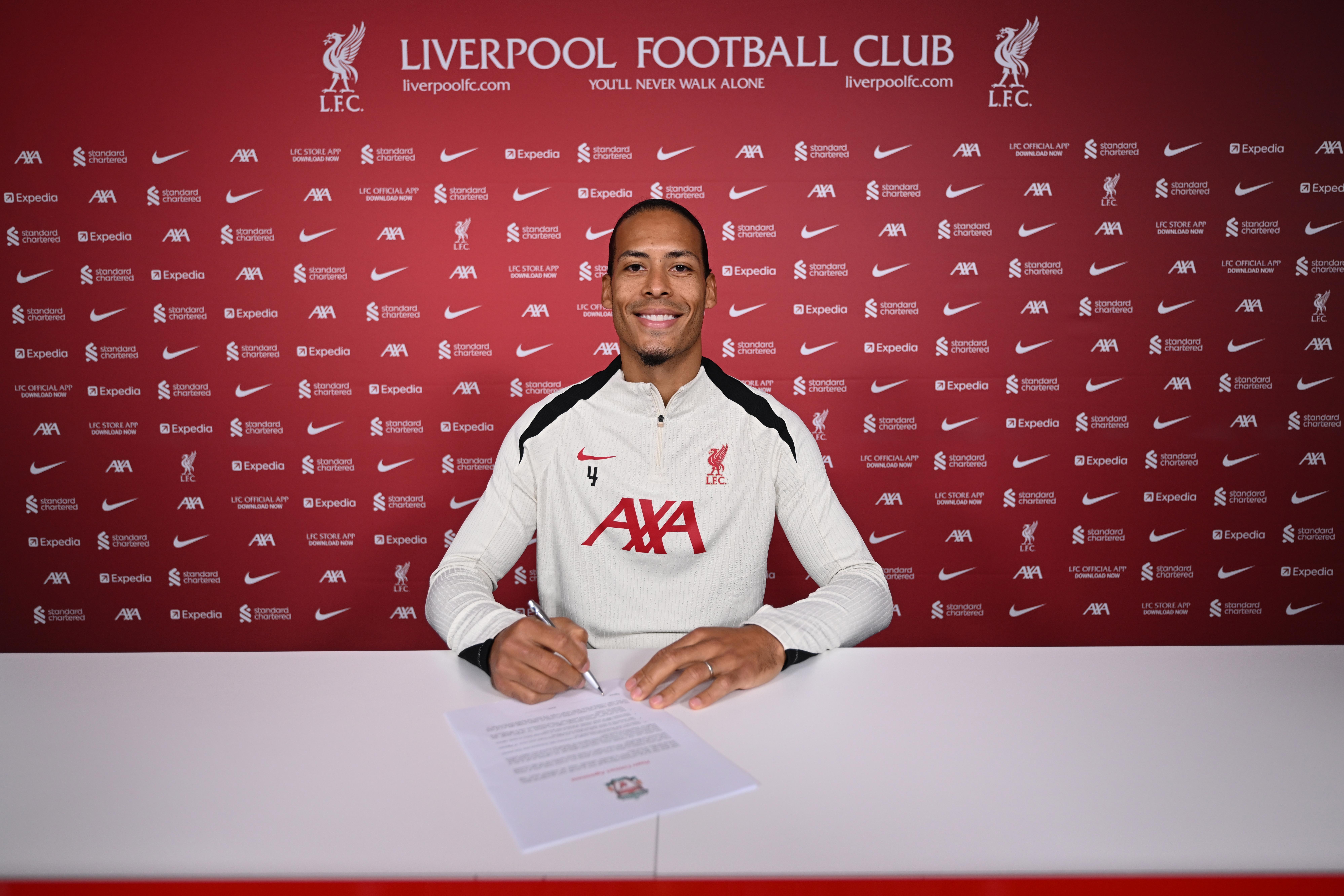 Virgil Van Dijk Signs A New Contract At Liverpool