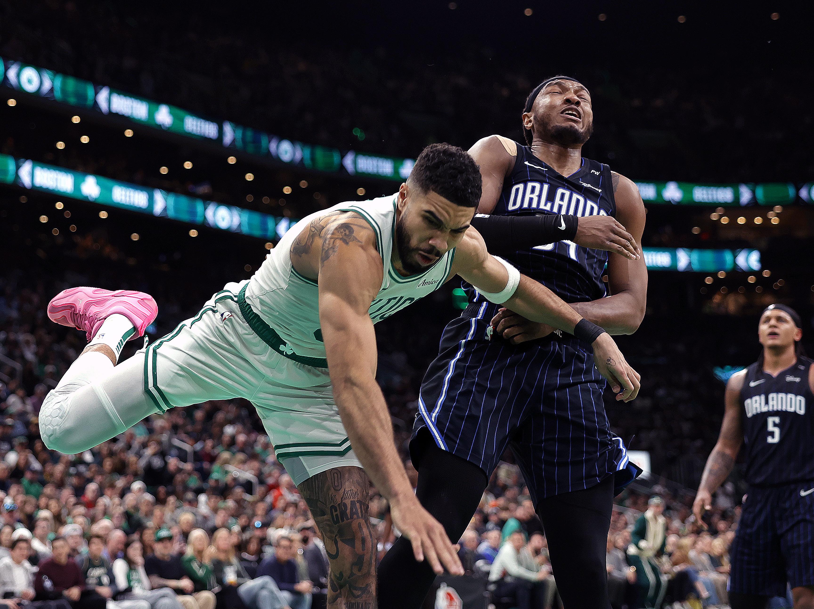 Jrue Holiday leads third-quarter surge for Celtics in Game 1 victory over Magic