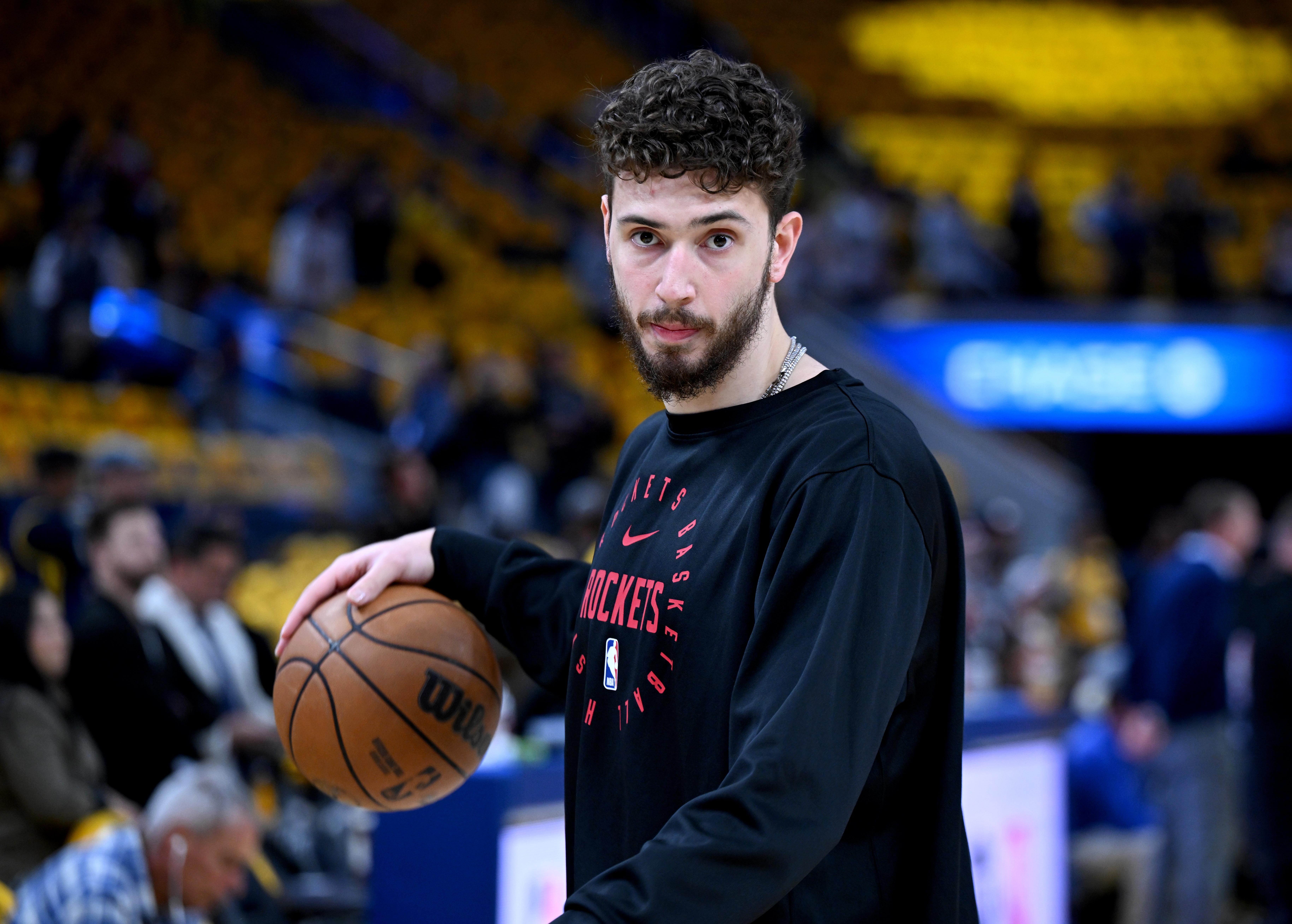 NBA Playoffs: Alperen Sengun of Houston Rockets in San Francisco