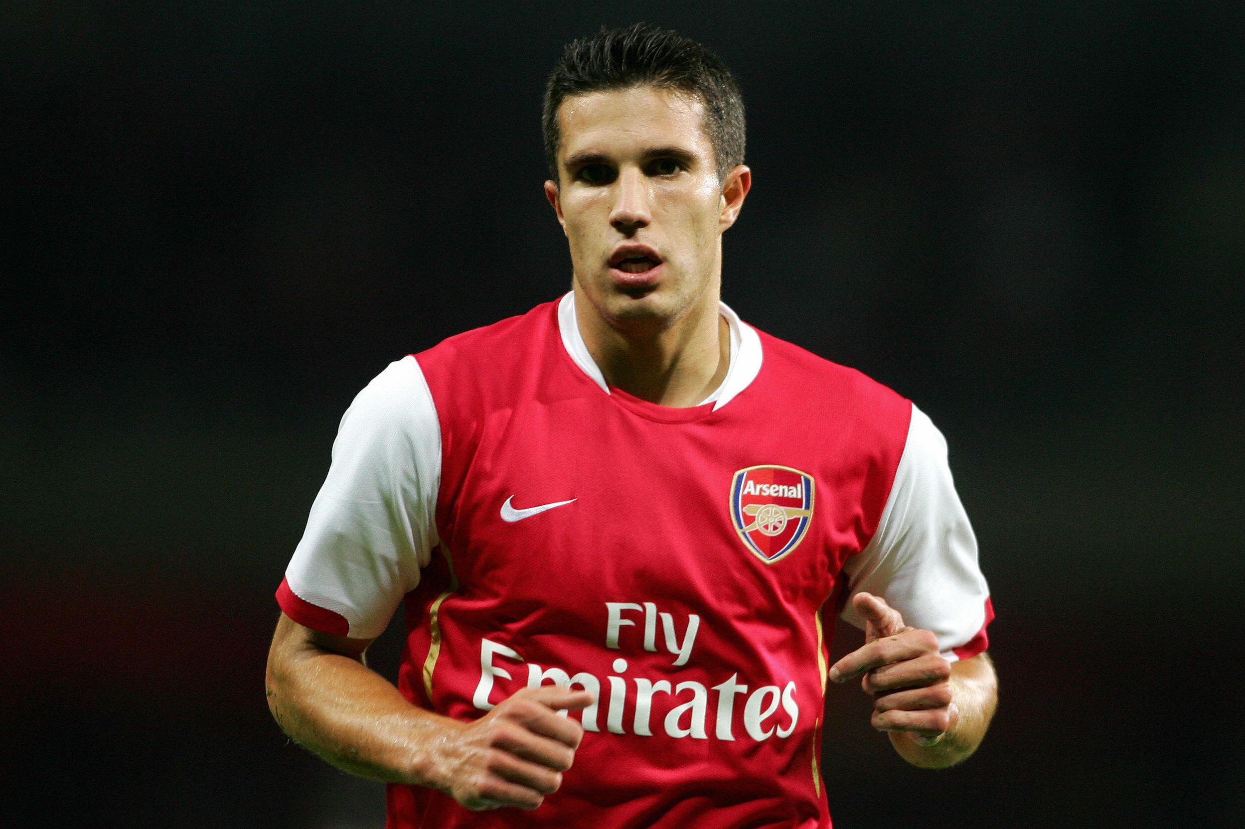 Arsenal's Robin Van Persie runs during t