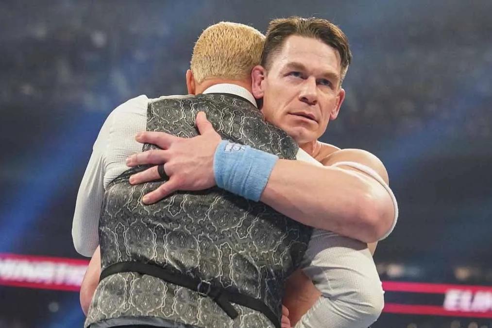 John Cena just before his shocking heel turn on Cody Rhodes.